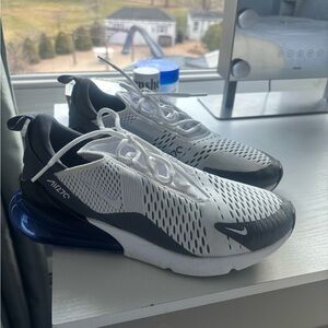 Nike Air Max 270 White and Navy Sneakers